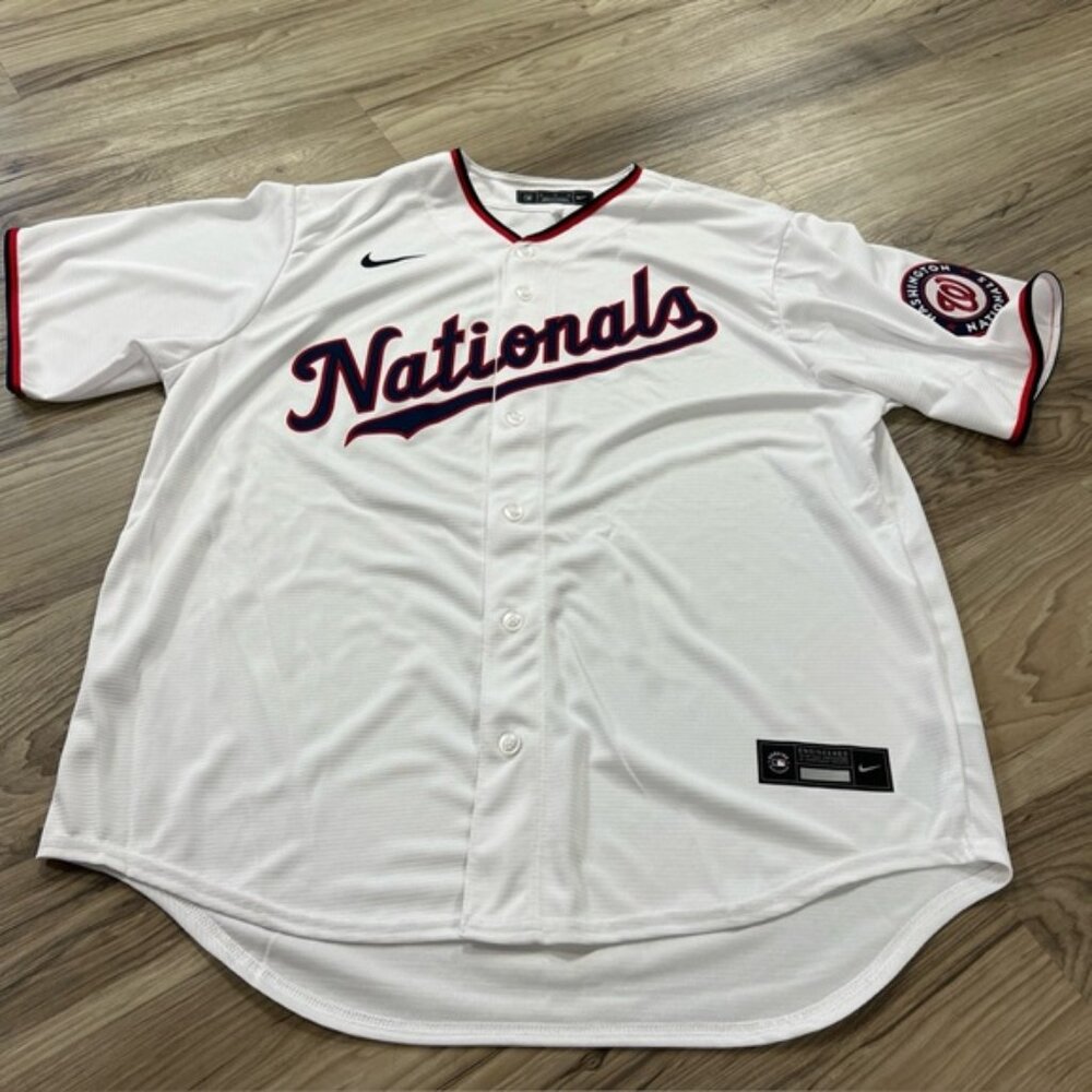 Nike Washington Nationals Home MLB Baseball Jersey White Men's Size XL NWOT